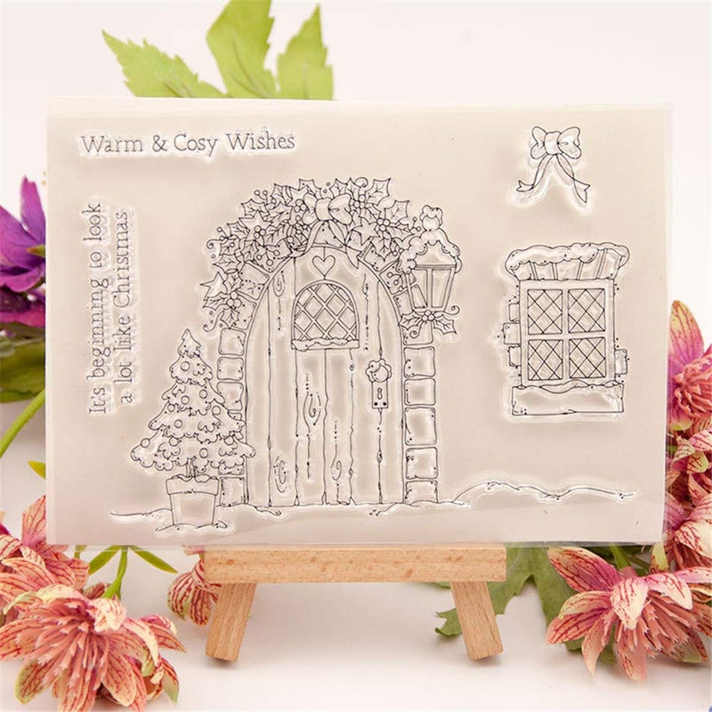 arriettycraft Merry Christmas Christmas House Decors Clear Stamps for Christmas Cards Making Decoration and Scrapbooking Rubber Stamps for Craft - Image 4